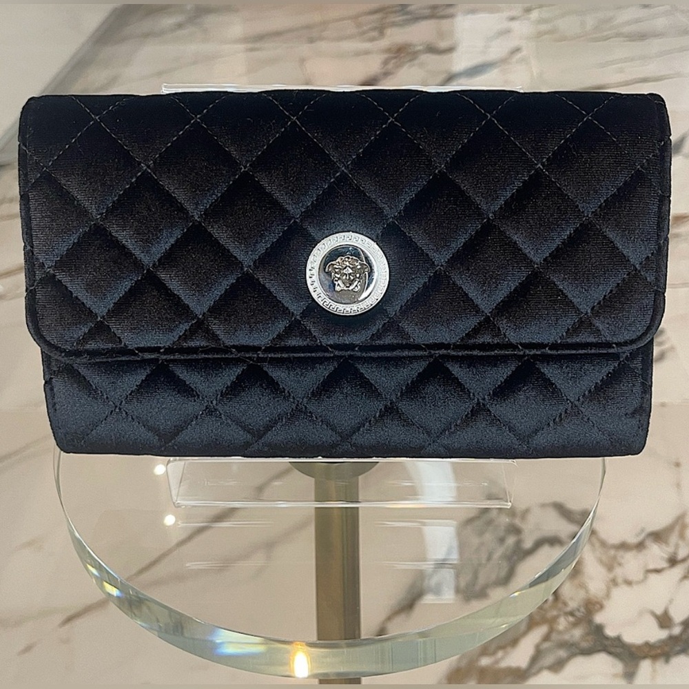 NWT Versace Velvet Quilted Shoulder/Clutch Bag